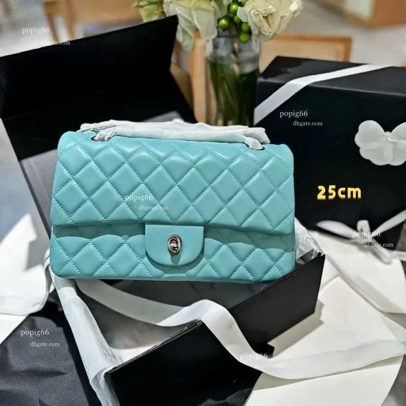 

Дизайнерская сумка через плечо с цепочкой, классическая сумка-клатч CF, вечерние сумки, модная кожаная сумка 25 см, люксовая дизайнерская женская сумка через плечо.