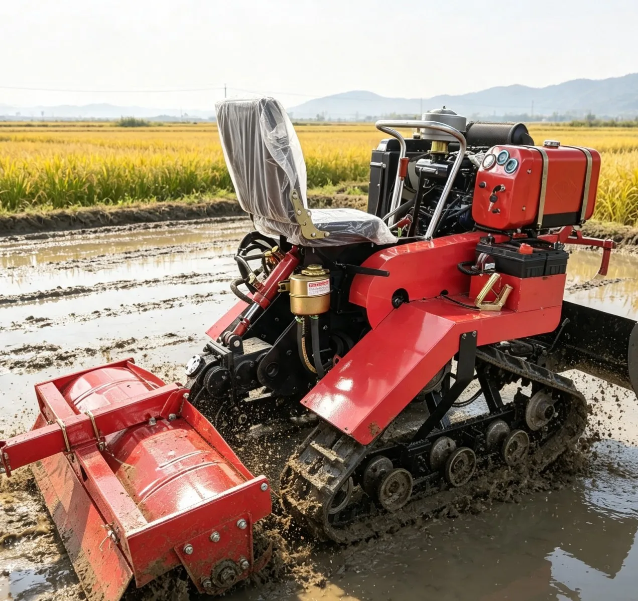 Seat‑Mounted Agricultural Micro Tiller High Efficiency Farm Land Tillage Machinery
