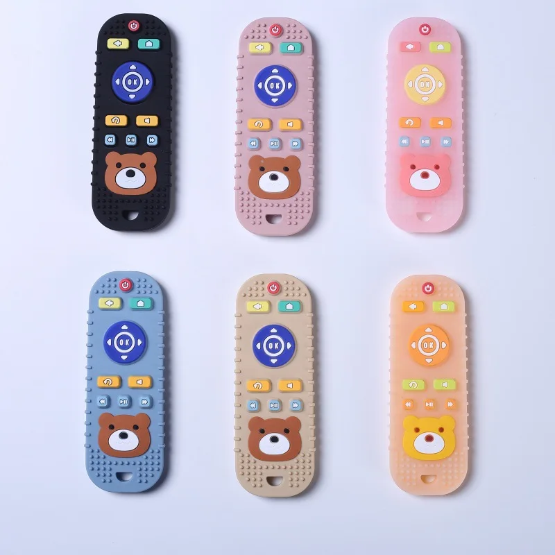 Silicone Remote-Controlled Toy Baby Teether with Cartoon Design to Help Relieve Your Baby's Stress