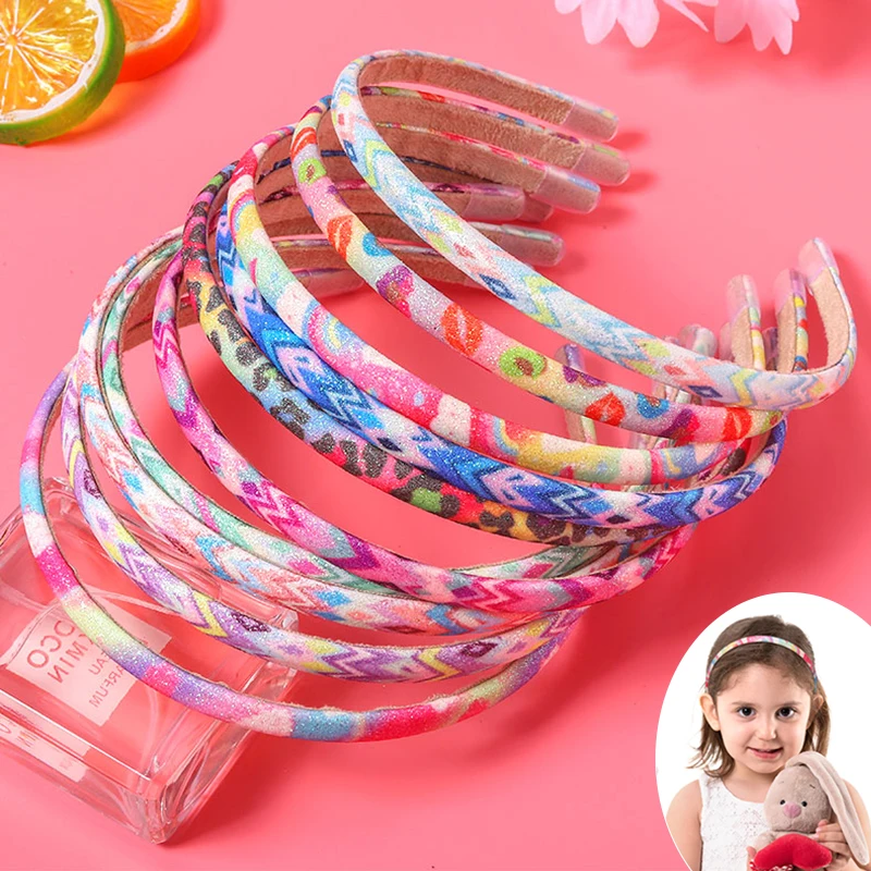 10pcs set Clouds Colourful HairBands Glitter Sparkly Hairbands Rainbow Headbands for Kids Children Hair Accessories Wholesale