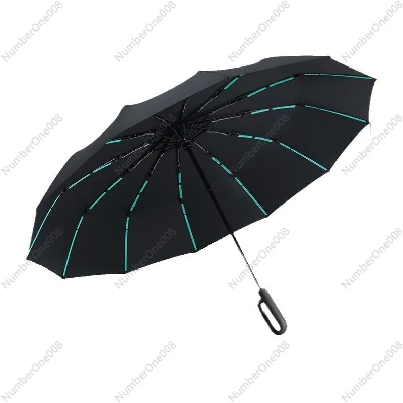 72 fully automatic ring buckle umbrellas are portable, enlarged, thickened and reinforced, folded for both weather and rain.