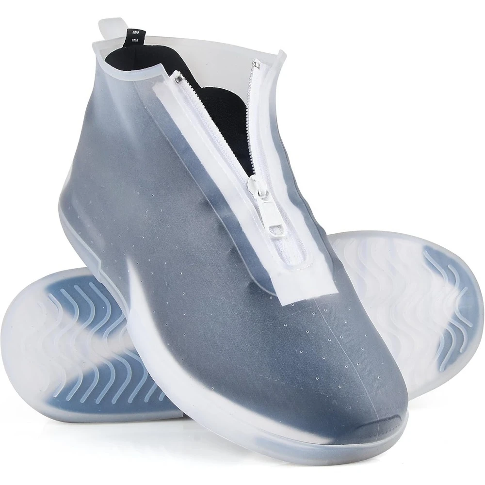 

Waterproof Shoe Covers – Reusable, Slip-Resistant Overshoes for Rain, Cycling & Hiking, Transparent, Size L