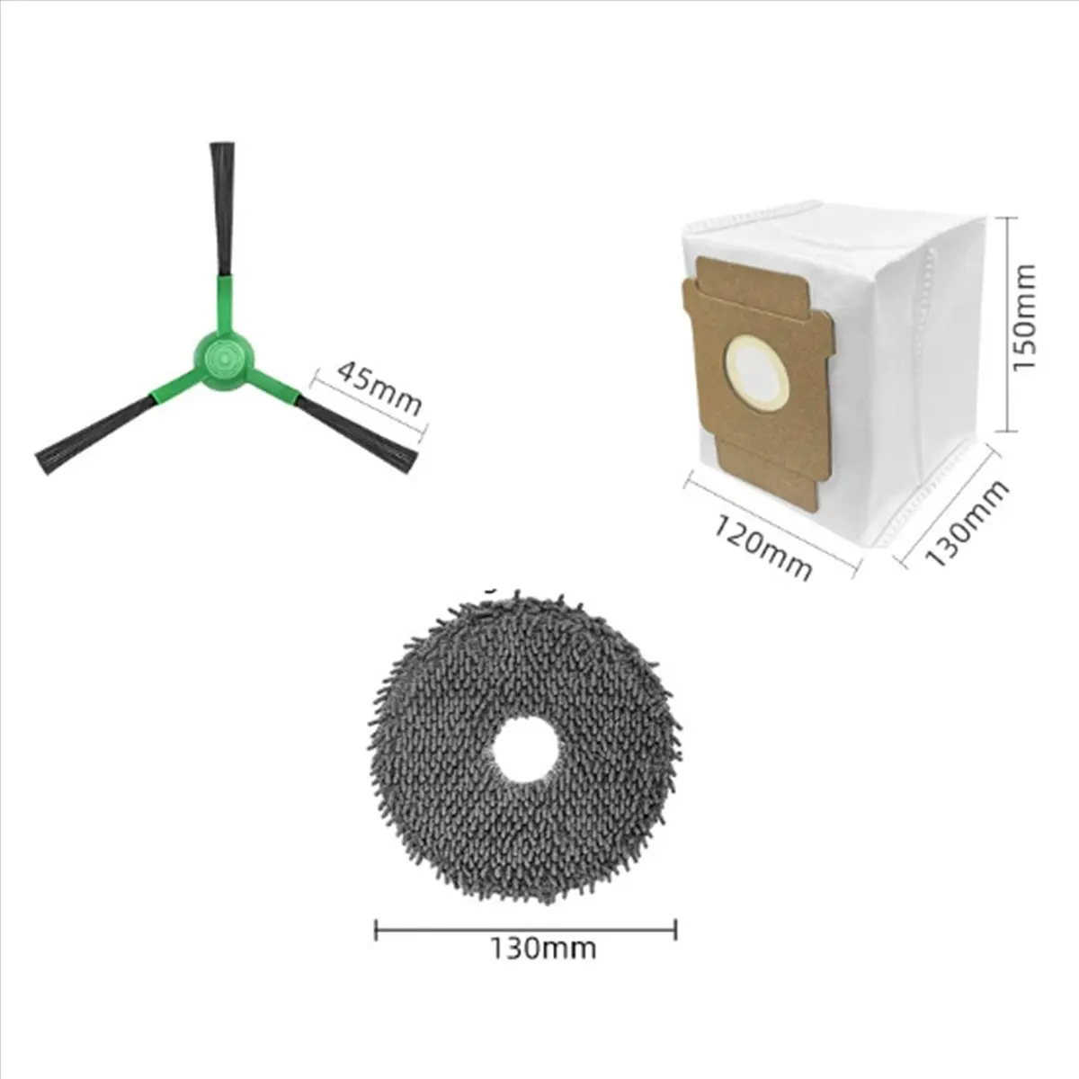 

Набор аксессуаров AT59 из 24 предметов для робота-пылесоса Roborock Q10 PF / Q10 PF+: боковые щетки, насадки для влажной уборки, мешки для сбора пыли