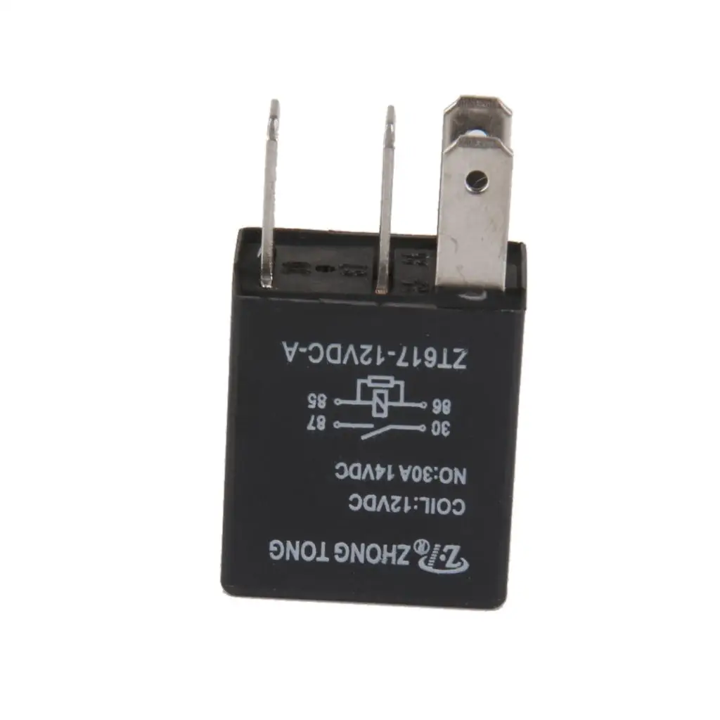 ZT617-12V-A-R Car Auto Truck DC 12V 30A 30AMP Relay Relays 4 Pin