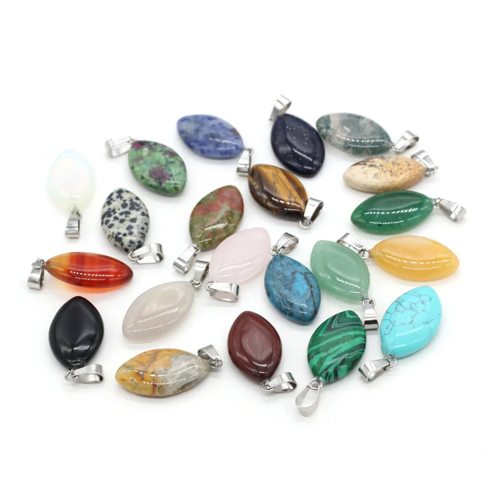 12 Stück/Packung, 16 mm, exquisiter herzförmiger Edelstein-Anhänger, natürlicher Kristall-Achat, Charms für Schmuckherstellung, DIY-Halsketten-Zubehör – Detail 10