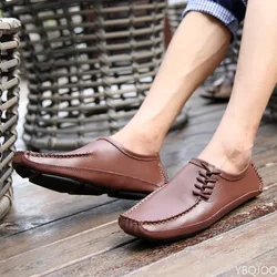 Genuine Leather Men Casual Shoes Fashion Loafers 2022 Newly High Quality Handmade Boat Shape Driving Shoes Man Zapatos De Hombre