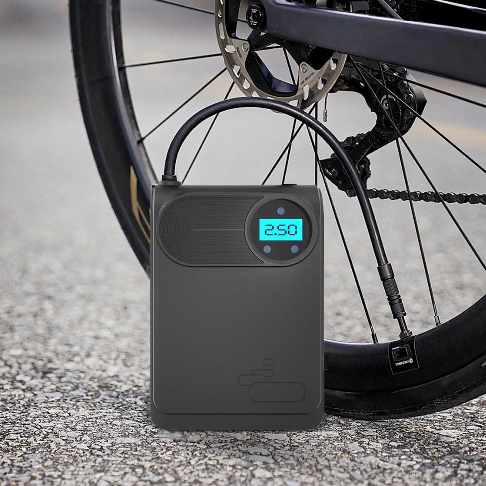 

Воздушный насос для шин с автоматическим отключением, автомобильный инструмент для накачивания, воздушный насос для авто, мотоциклов, велосипедов, баскетбольных мячей, автомобилей