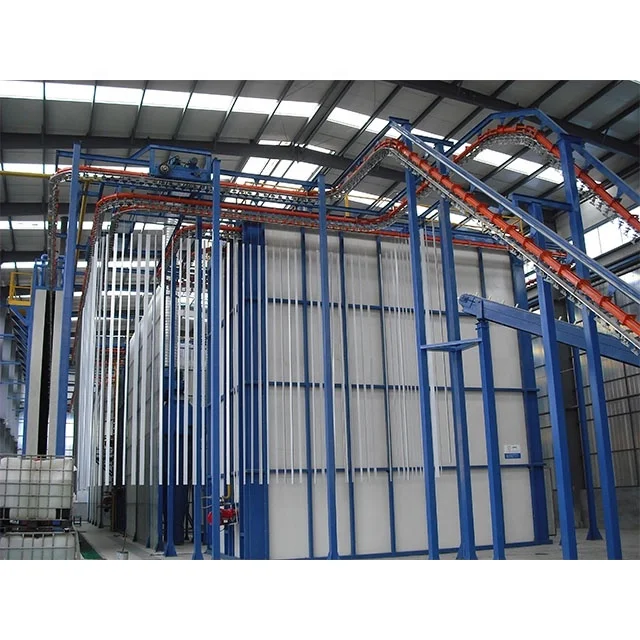 Automatische vertikale Pulverbeschichtungsleitung aus Metall und Aluminium mit SPS-Kernkomponenten