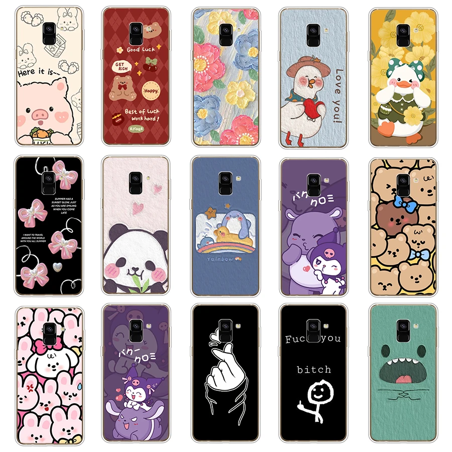 5 For galaxy a8 2018/A8 Plus 2018/a8 star/Grand Prime/a52s 5G Case TPU Soft Silicon Protecitve Shell Cover casing