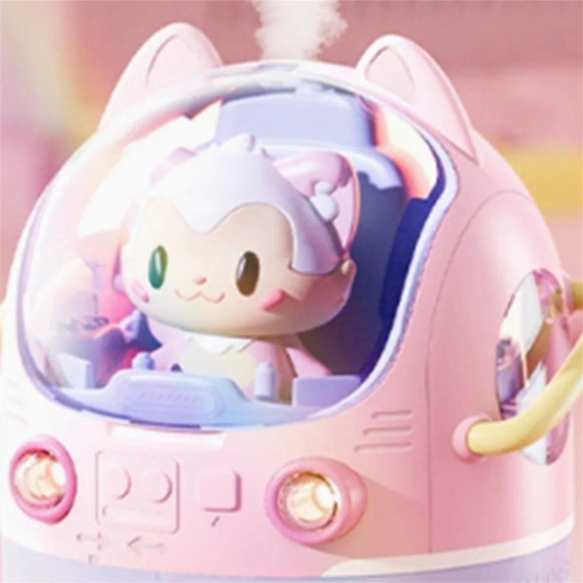 AA98 Portable Home Humidifier Office USB Cute Cartoon Tank Car 220ML Air Humidifier with LED Light