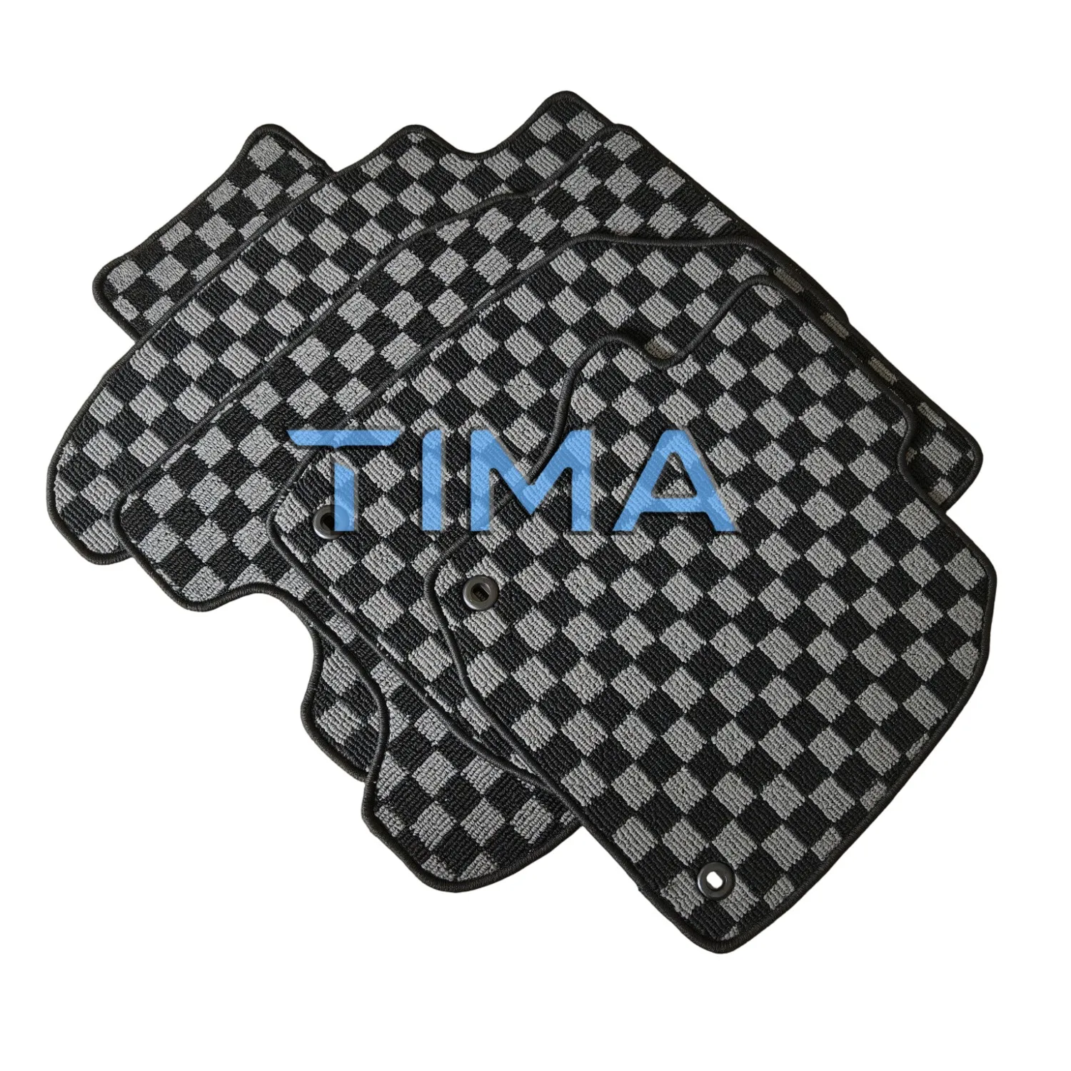 Checkered Car Floor Mats, JDM Car Accessories,  Check pattern car mats Customizing 4PCS For CIVIC TYPE R FK2 Right Hand Driveor