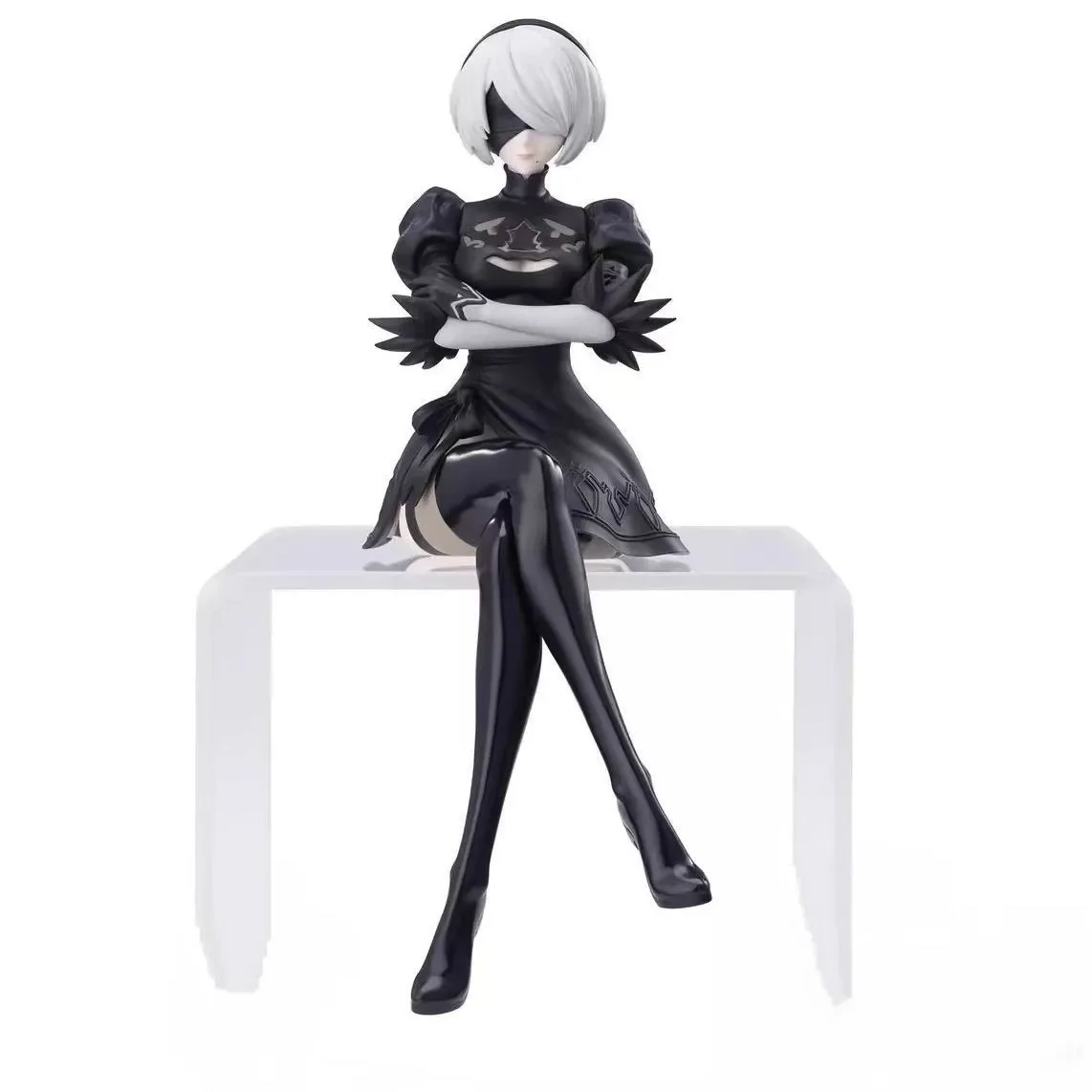 Nier Automata 2B A2 9S Sitting Position Game Figure Mechanical Lifeform Statue Collection Desktop Decoration Ornament Toys Gifts