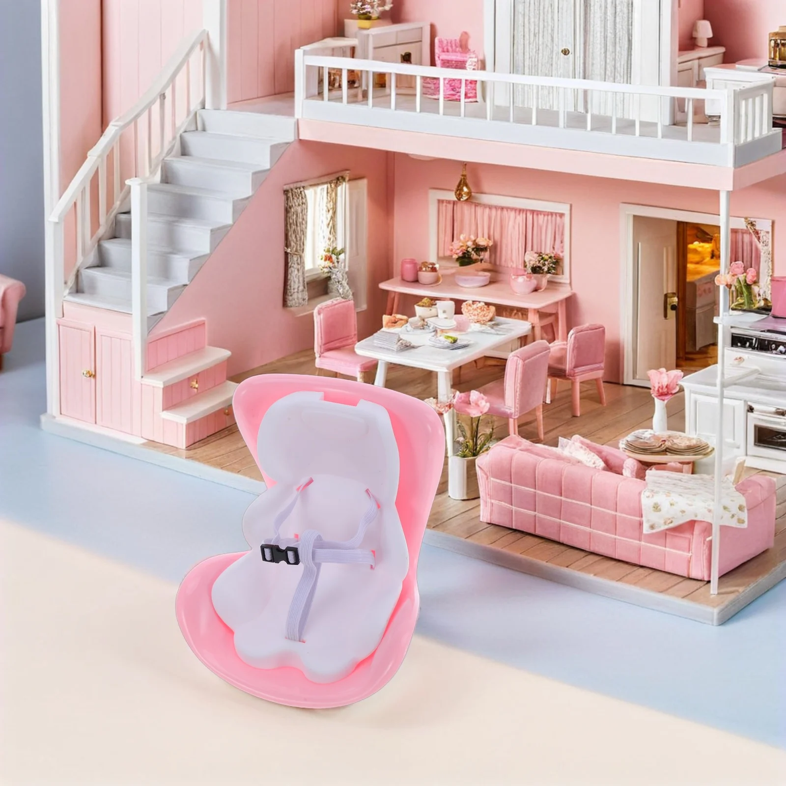 

1Set Mini Car Seat for Clip Easy Install Car Interior Decoration Preschool Pretend Play Accessory