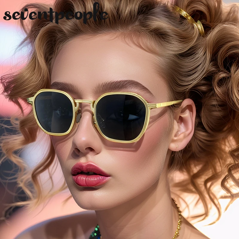 

Classic Small Frame Square Sunglasses Women 2025 Luxury Brand Vintage Punk Driving Sunglass UV400 Trendy Gold Shades For Ladies