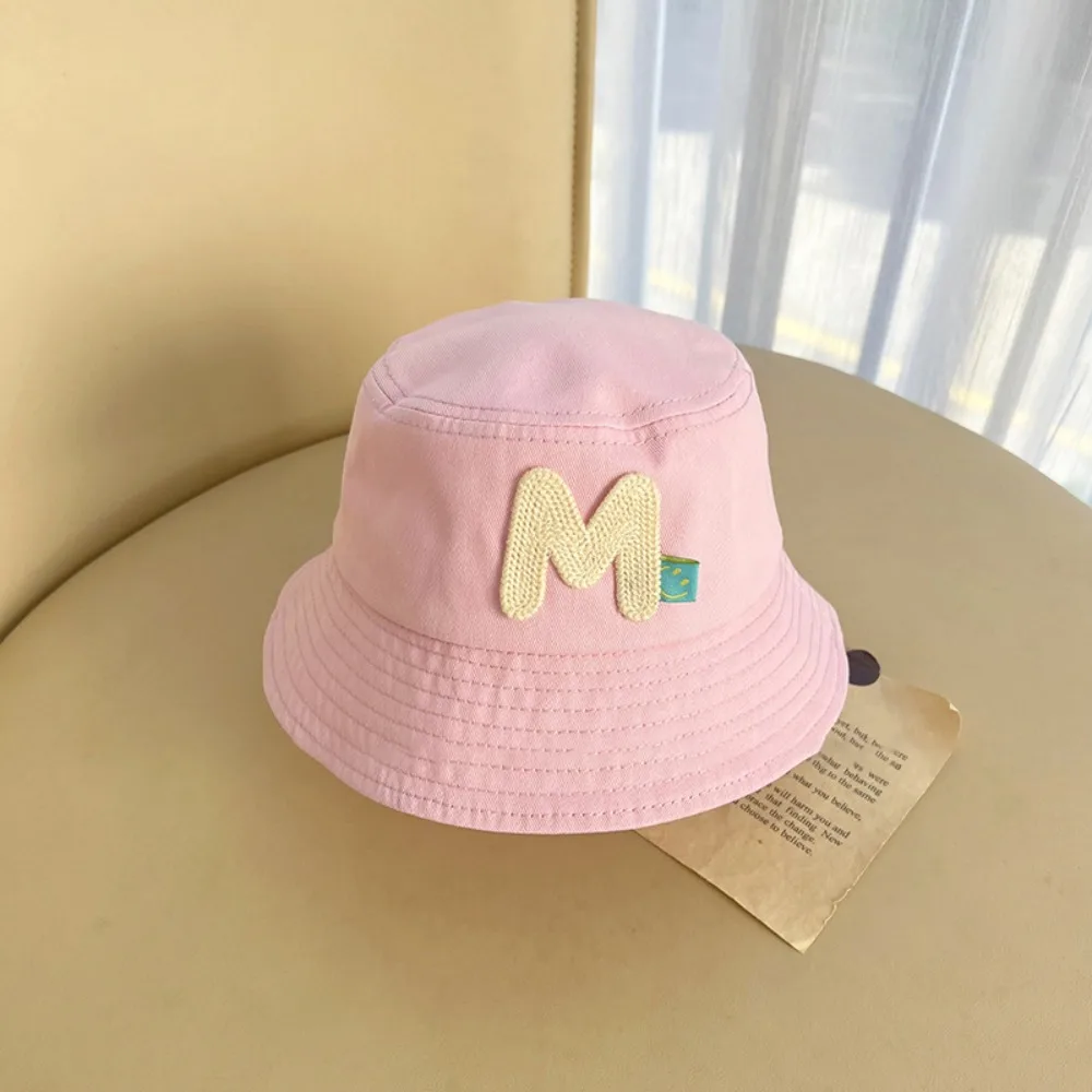 

Модная шляпа-ведро с вышивкой и буквами, хлопковые солнцезащитные козырьки, кепка для бассейна, однотонные рыбацкие шапки, От 2 до 8 лет для мальчиков и девочек