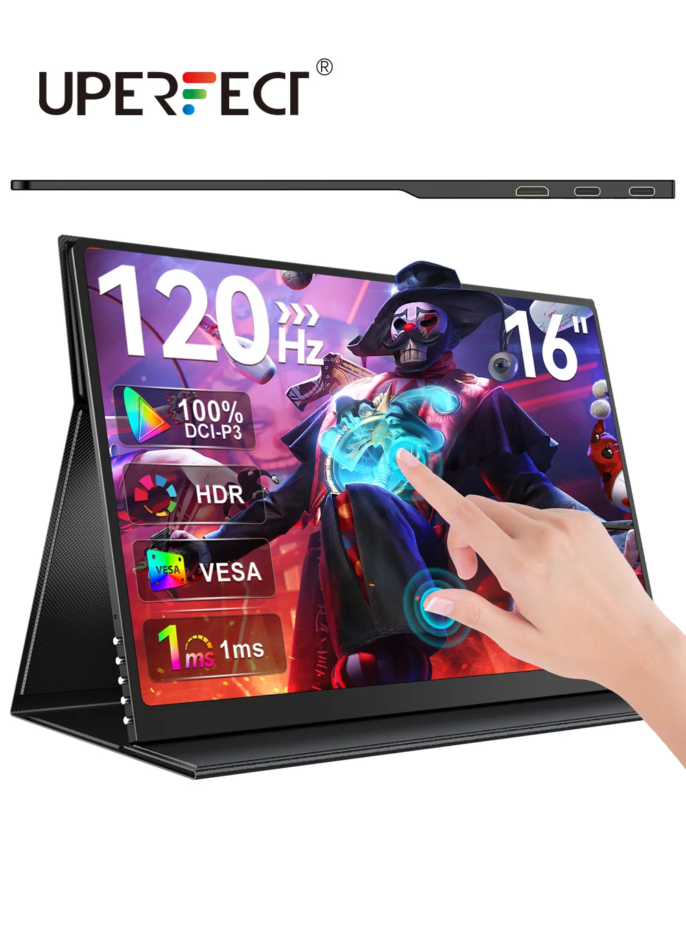 

UPERFECT 16“ OLED 120 Гц сенсорный портативный монитор 3K USB C монитор для ноутбука с 100% DCI-P3 500Nits HDMI компьютерный игровой дисплей для ноутбука ПК Mac планшета PS4 Xbox Switch