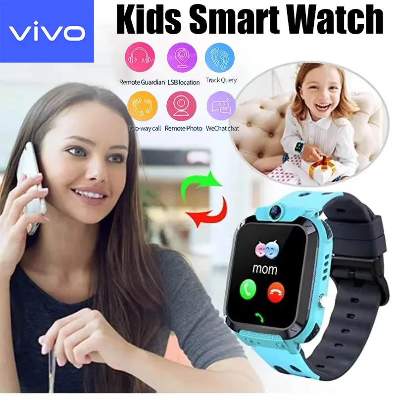 Детские умные часы VIVO, SOS, GPS, отслеживание местоположения, SIM-карта, детские умные часы с камерой, водонепроницаемые часы, подарок для Ios Android, новинка Детские умные часы VIVO, SOS, GPS, отслеживание местоположения, SIM-карта, детские умные часы с камерой, водонепроницаемые часы, подарок для Ios Android, новинка