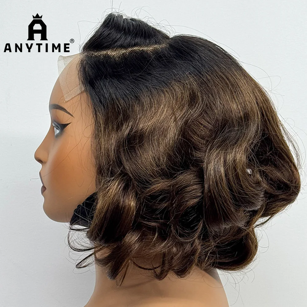 

230% Плотность 5x5 Прозрачный кружевной короткий свободный надувной волнистый волнистый вьющийся парик из человеческих волос с закрытием человеческих волос Боб парик для чернокожих женщин