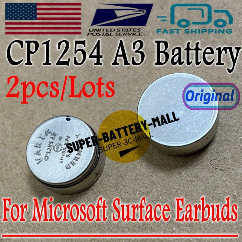 

2pcs CP1254 A3 Battery 60mAh For WF-XB700 WF-SP900 WF-1000X / 1000XM3 WF-SP700N
