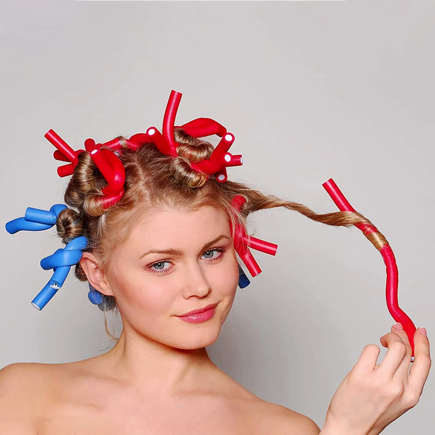 42Pcs/Box Heatless Curling Lazy Curler Tools 7" Soft Foam No Heat Hair Curlers for Damage-Free Curls for Short/Medium/Long Hai view 5
