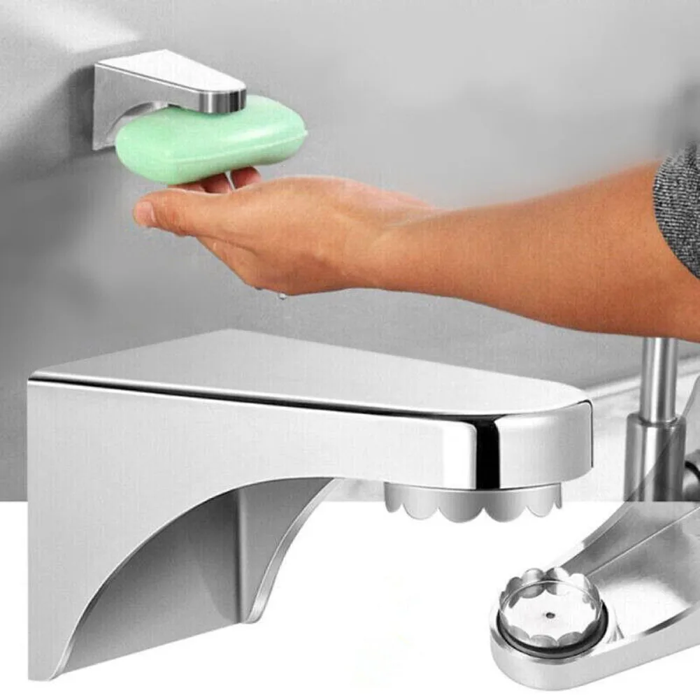Magnetic Dish Container Dispenser Wall Attachment Adhesion Holder For Kitchen/ Bathroom Soap Storage Holder Plastic