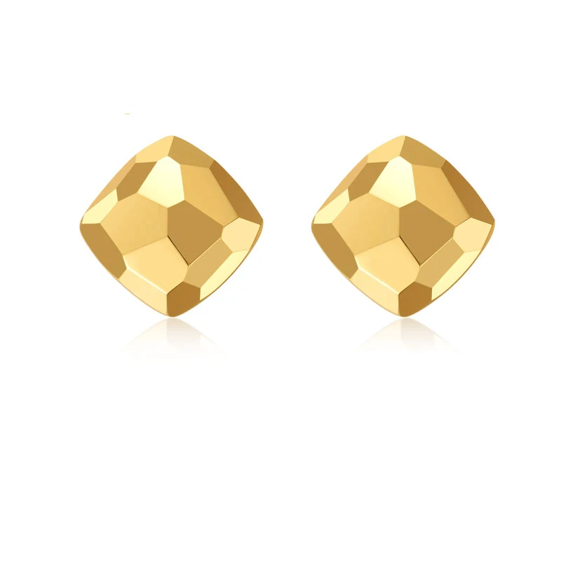 

New Arrival 18K Yellow Gold Earrings Women AU750 Gold Fashion Stud Earrings