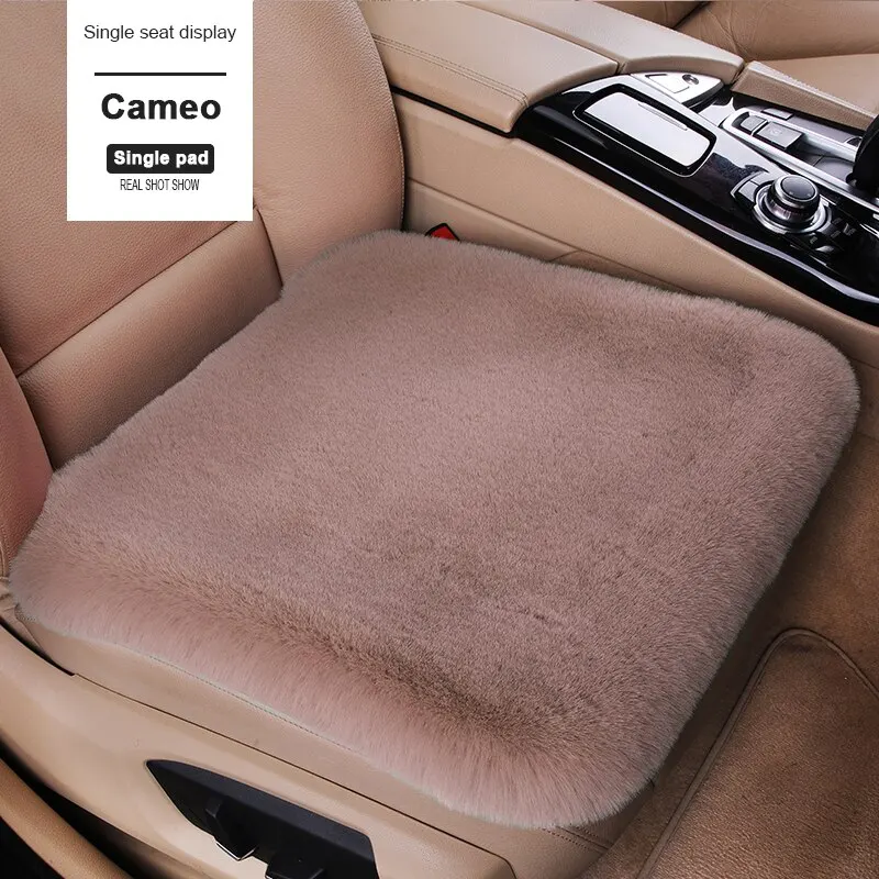 Car Cushion Winter Warm Plush Seat Anti Slip Thickened For Auto -goods For The Car Mercedes W203 Golf Mk2 Prado 120 Iveco Daily