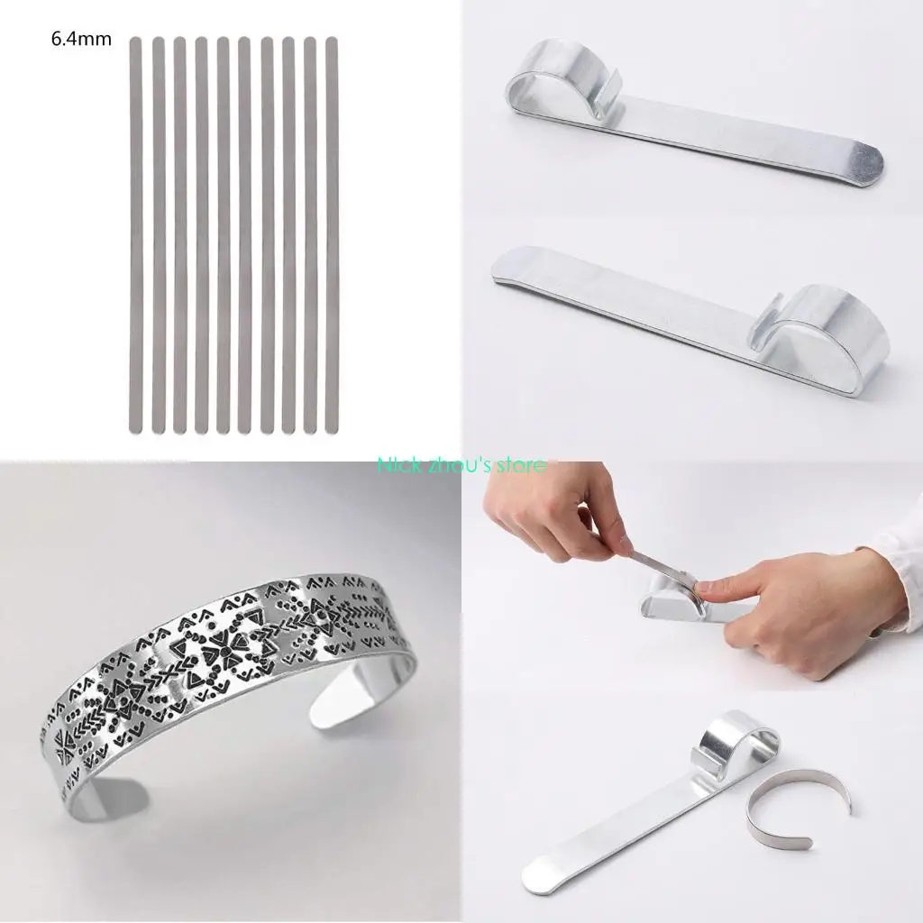 

E15E Aluminum Bracelet Blank Stainless Steel Bangle Bracelet Bending Bar for Stamping