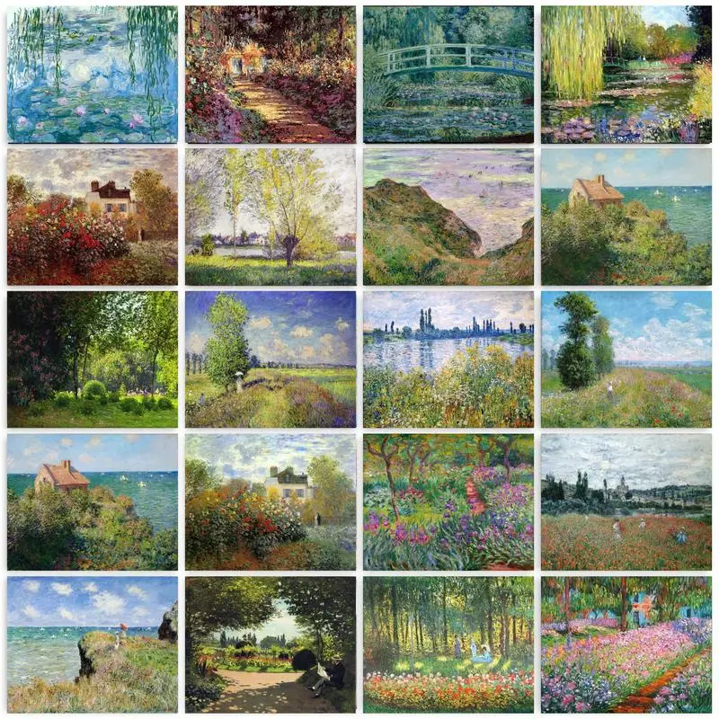 GATYZTORY Oil Paint By Numbers Diy Crafts Lotus Landscape Pictures On Number Wall Decors Number Painting Art Supplies Seaside