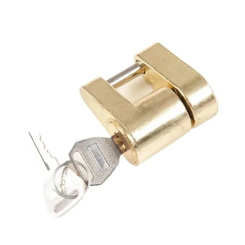 ตัวล็อคกันขโมยสำหรับรถพ่วง ขนาด 1/4 นิ้ว ทำจากโลหะผสมสังกะสี พร้อมตะขอเกี่ยวและตัวเชื่อมต่อ ป้องกันการโจรกรรม