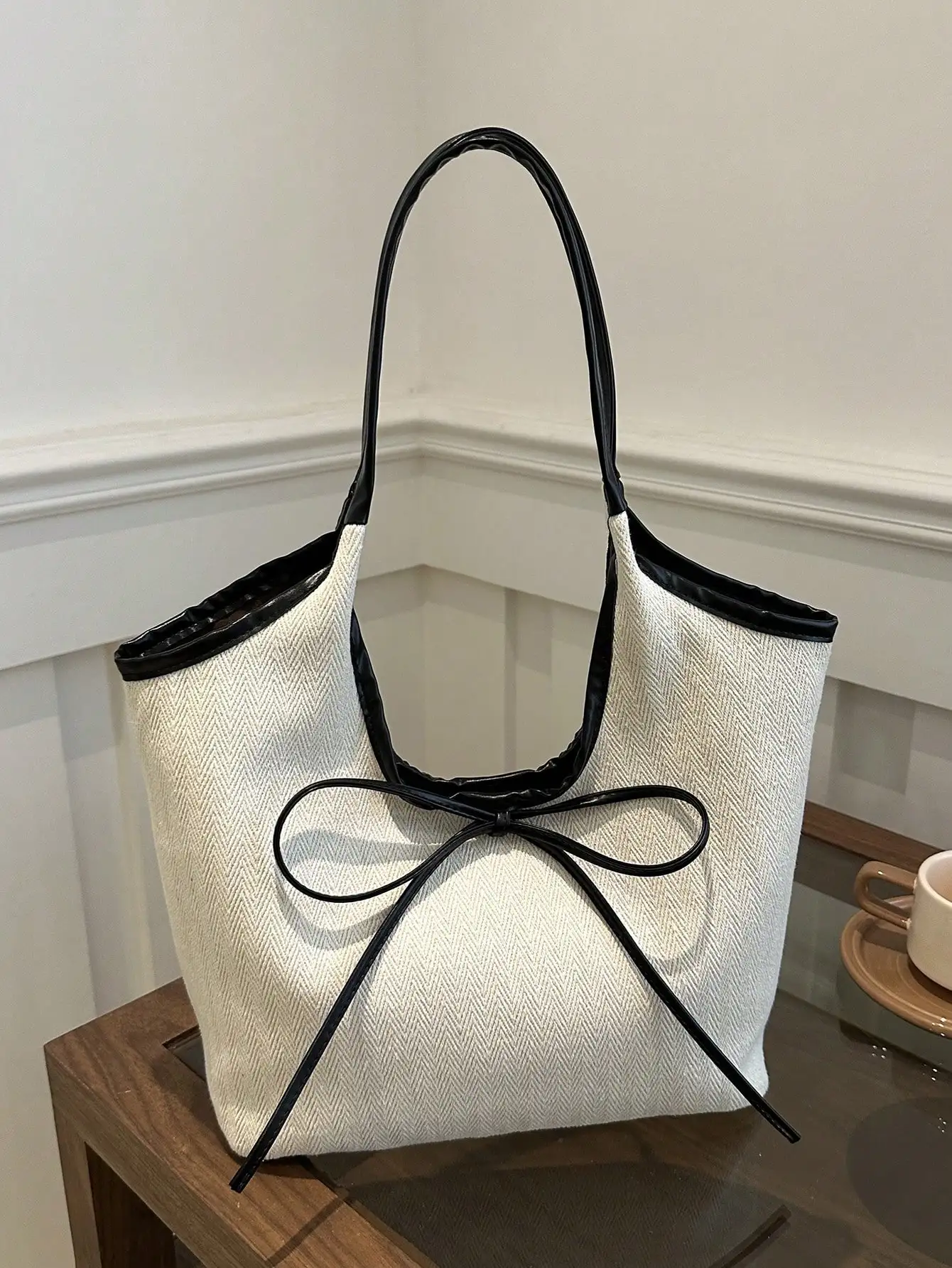 

Elegant And Fashionable Handbag, Bowknot Decor Shoulder Bag For Women, Suitable For Commuting And Daily Use