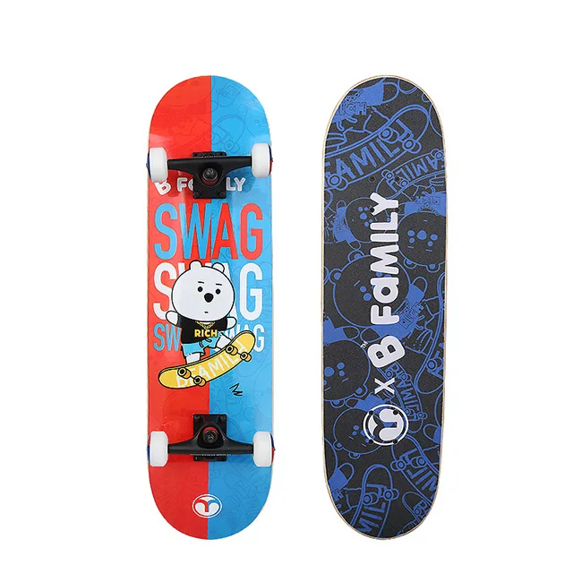 MACCO* B Family co-branded skateboard youth children beginners 7 layers of Northeast maple FUN1