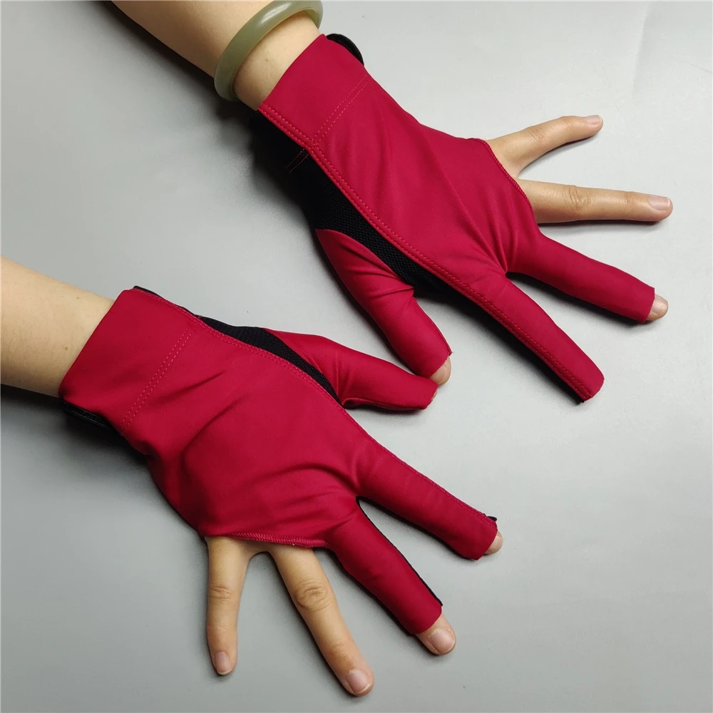 Billiard Glove Left Right Hand SPR GL Medium Large M/L Pool Carom 3 Fingers RED COLOUR Pro Snooker & Billiard Accessories