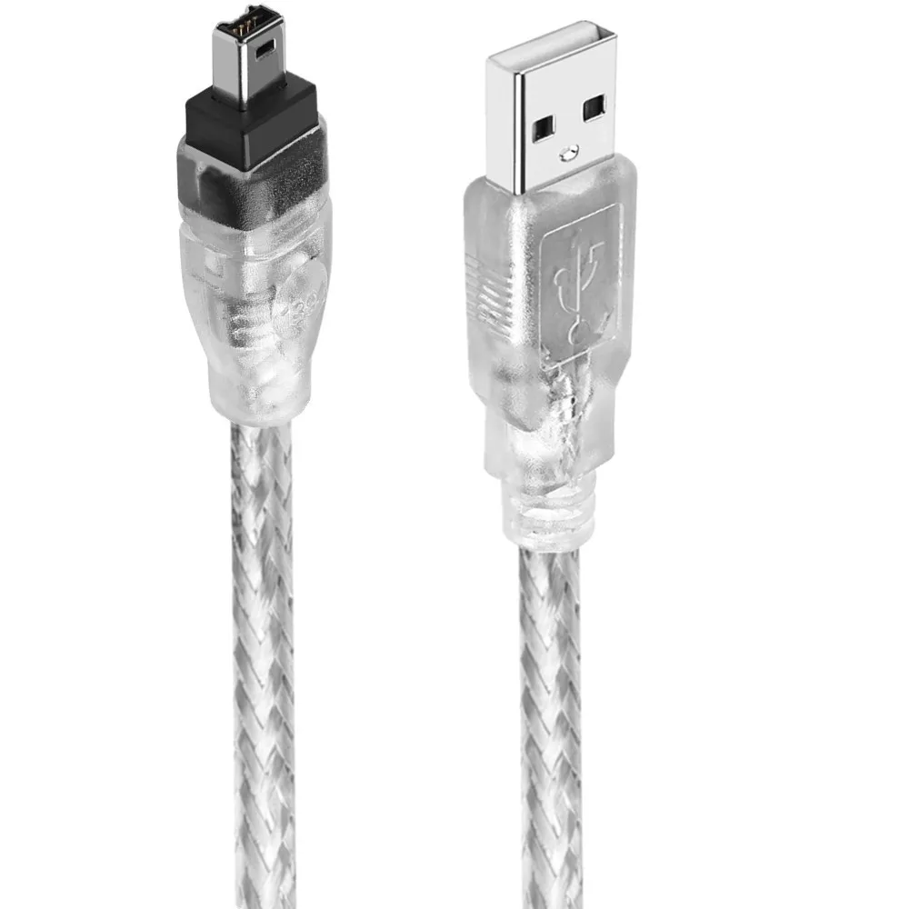 Kabel przejściowy USB męski na Firewire IEEE 1394 4-pinowy męski kabel przejściowy iLink firewire 1394 do kamery SONY DCR-TRV75E DV 120 cm 4 stopy