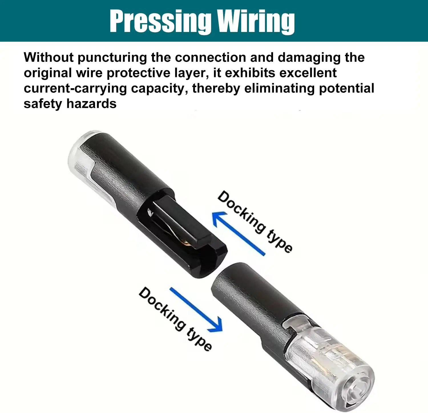 100pcs 1 Pin Quick Clip Fasteners Wire Connector, Plug-in Wire Quick Connectors with Locking Buckle, Single Wire Snap on Blocks