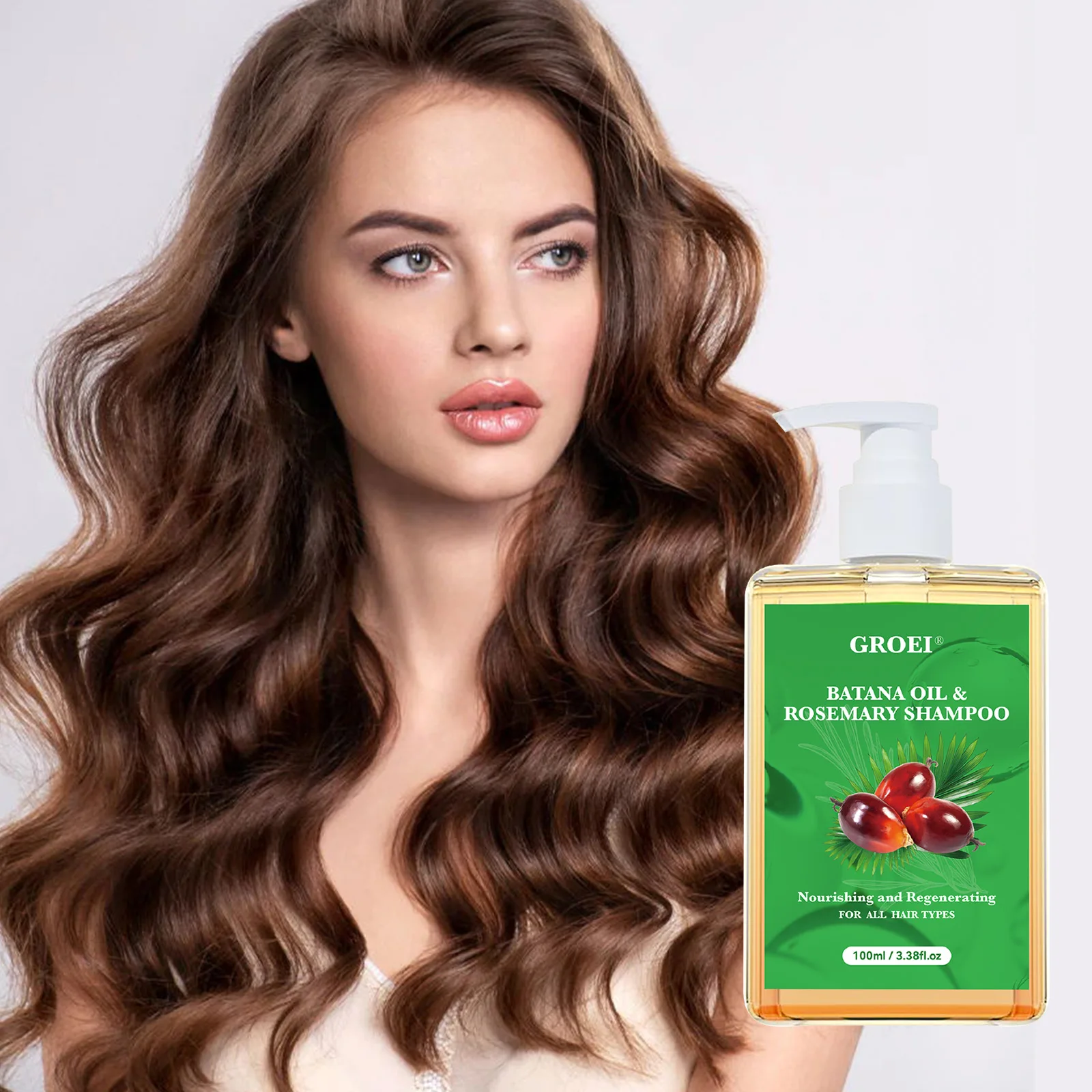 

100ML Shampoo Batana Oil Cleansing Soothing Scalp Intense Repair Batana Nourishing Shampoo with Rosemary Extract for All Hair
