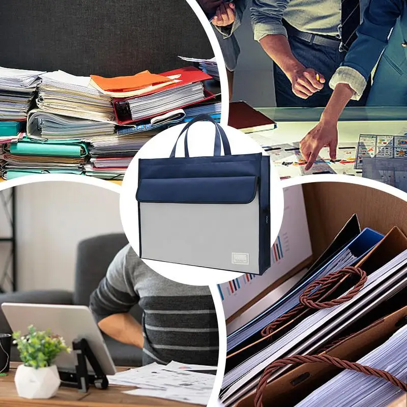 File Tote Bag Pouch A3 File Tote Bag With Handle Large Capacity Portable Document Storage Handbag For Documents Maps News