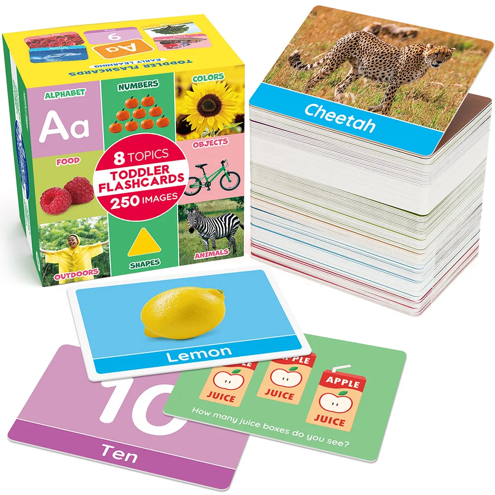 Schede flash per i più piccoli, Flashcard educative fronte-retro, Numero dell'alfabeto, Regalo di attività di apprendimento in età prescolare per Natale
