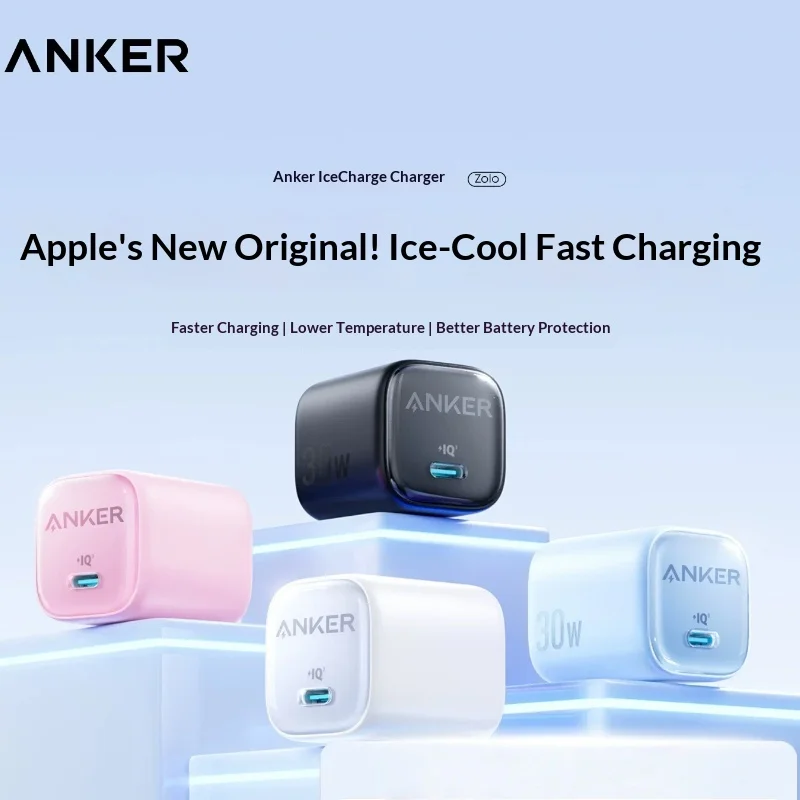 Anker 30w Pd Fast Charger Low Temperature Certified Usb C Power Adapter For Phone 16 Pro Max 15 Pro Max Charging Plug