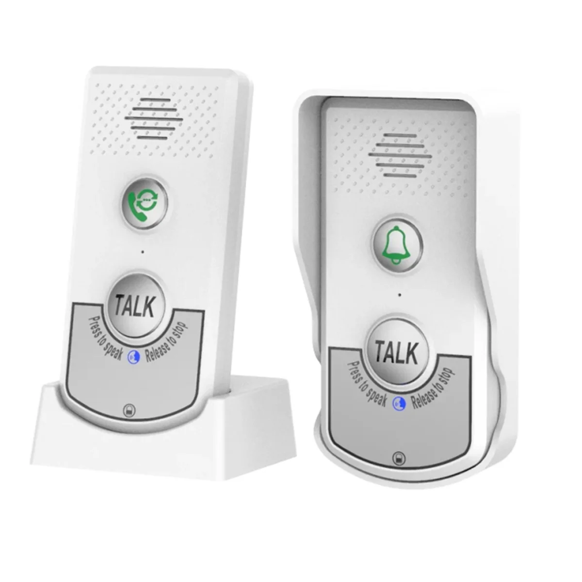 2.4G Wireless Long Distance Door Phone Intercom Doorbell 2 Way Audio Voice Sender&Reciever for Hospital Hotel Call(B)