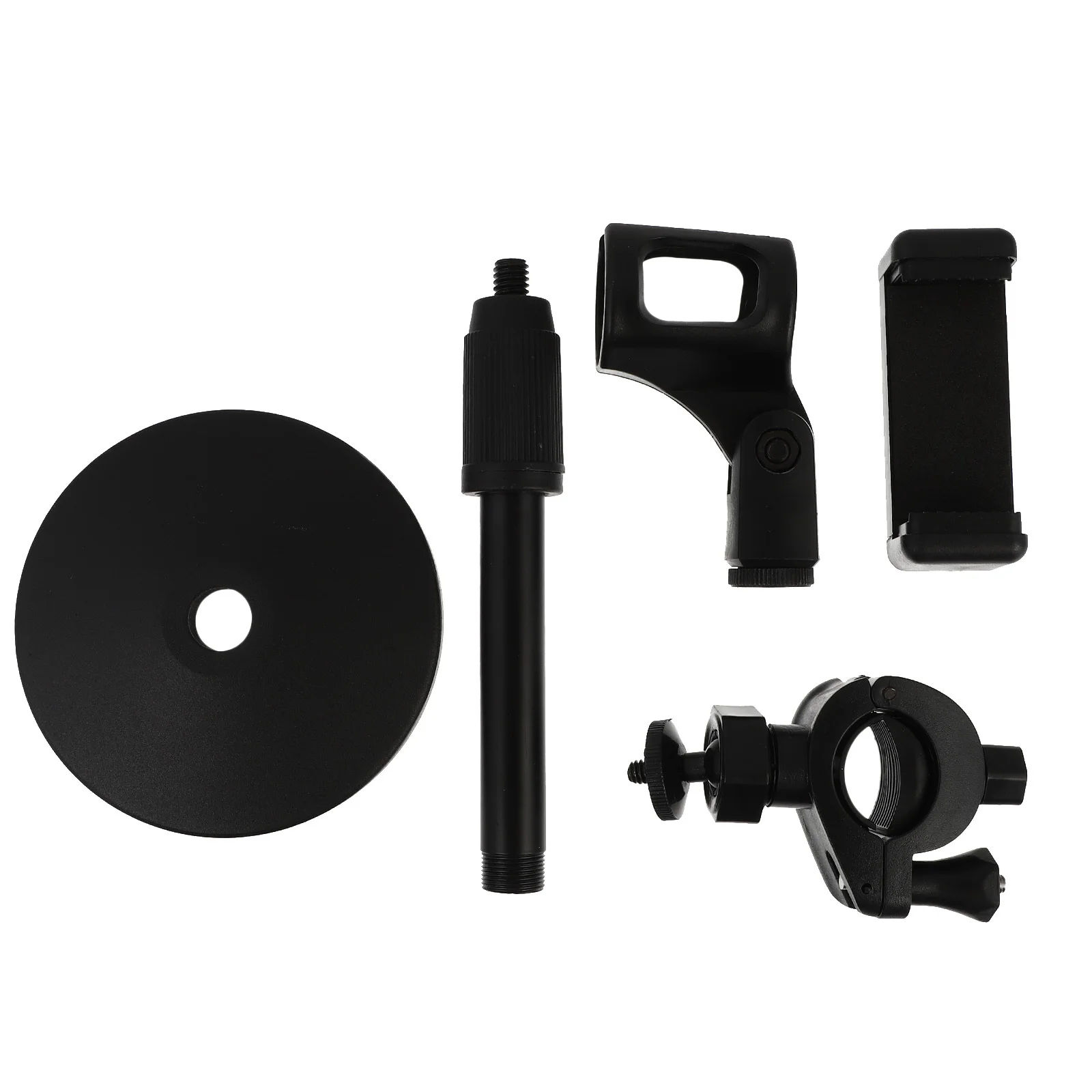 

Desktop Microphone Stand Adjustable Metal Mic Holder Phone Mount For Podcast Live Stream Recording Support Multiple Microphones