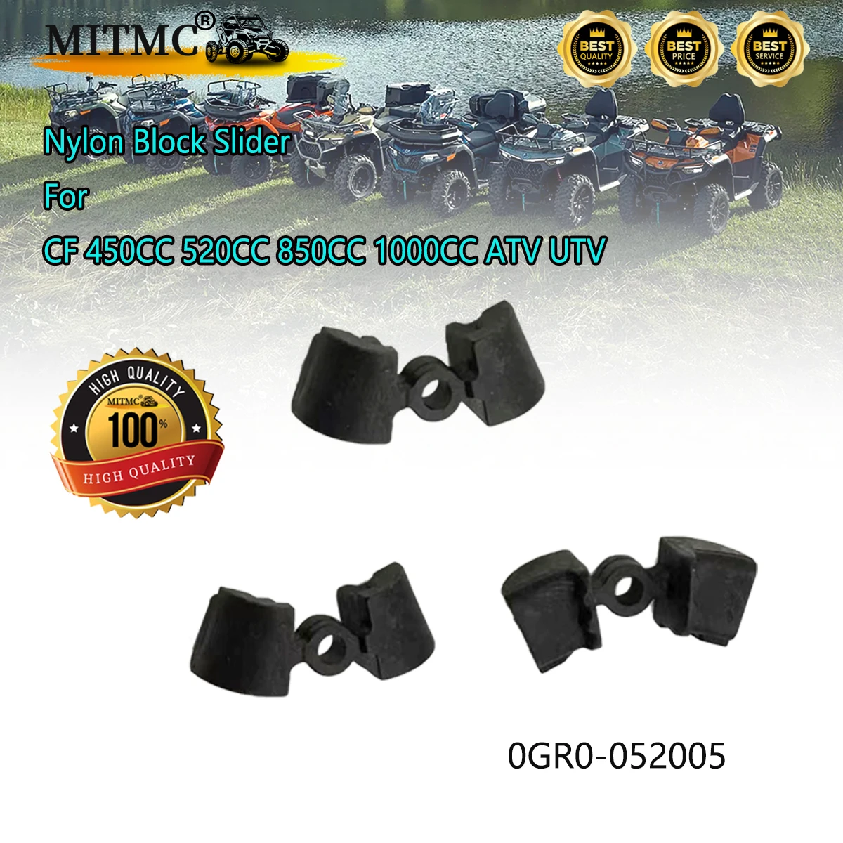 

Комплект из 3 нейлоновых блоков-слайдеров для вариатора (CVT) CF 450 520 600 625 800 850 950 1000 ATV UTV SSV, запчасти для ведущего шкива, 0GR0-052005