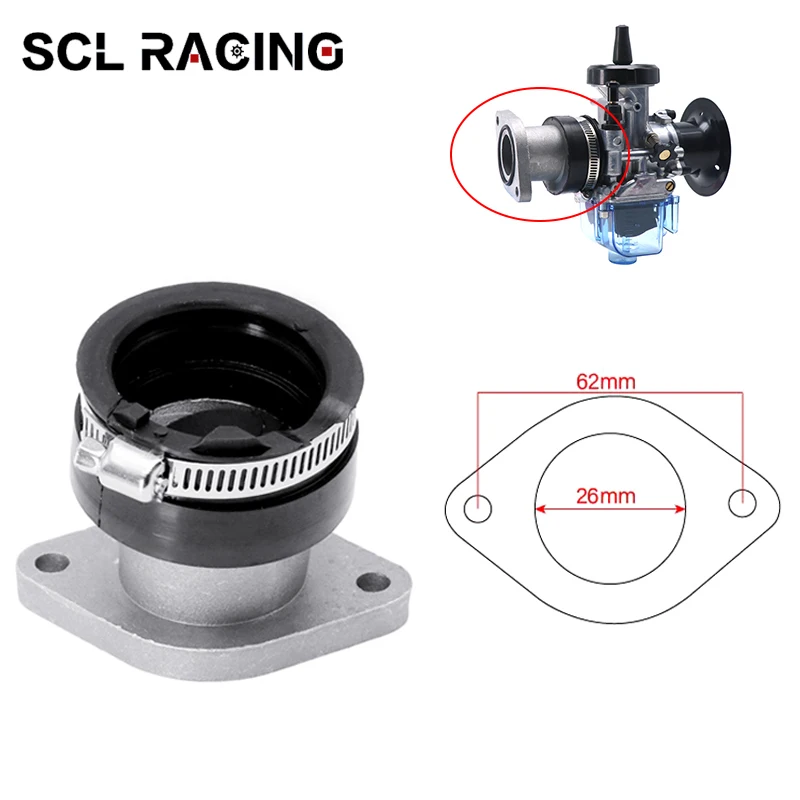 SCL Racing Motorcycle Carburetor Interface Adapter Intake Manifold Boot Joint For Yamaha 350 YFM350 250 YFM250 1999-2005