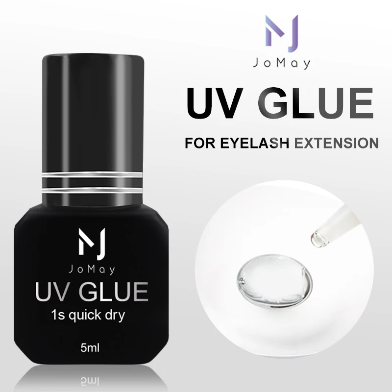 JOMAY UV GLUE Adhesive For Eyelash Extensions Adhesive 1S Fast Drying Strong False Eye Lash Glue 5ML UV Lash Glue For Makeup