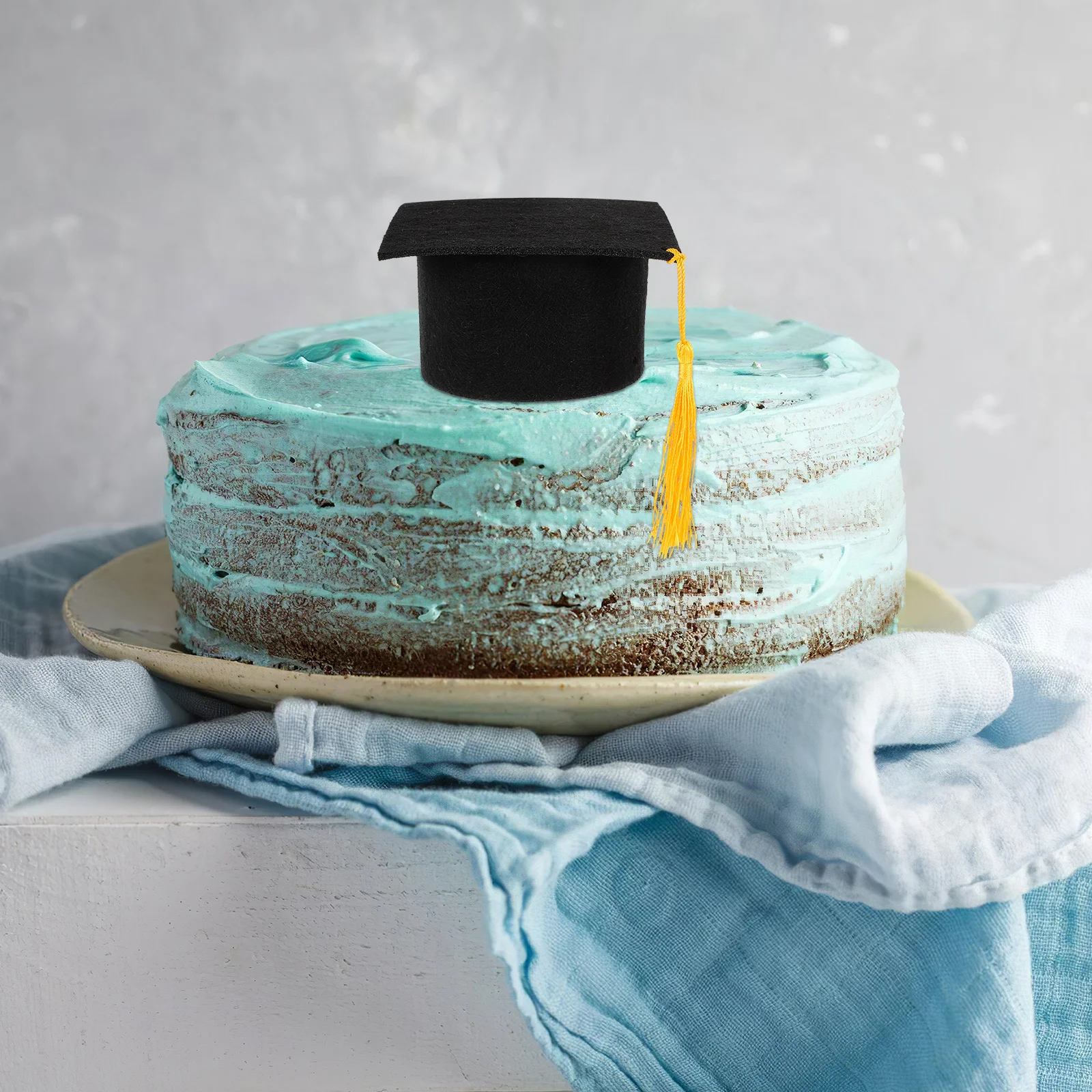 

5Pcs Mini Felt Graduation Caps Tassels Graduation Party Decorations Cake Toppers Small Grad Hats Supplies Tiny Grad Caps Toppers