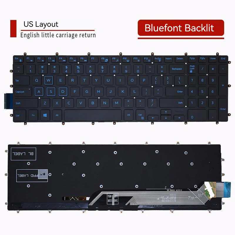 Replacement Keyboard for Dell Inspiron 15-7566 7588 US