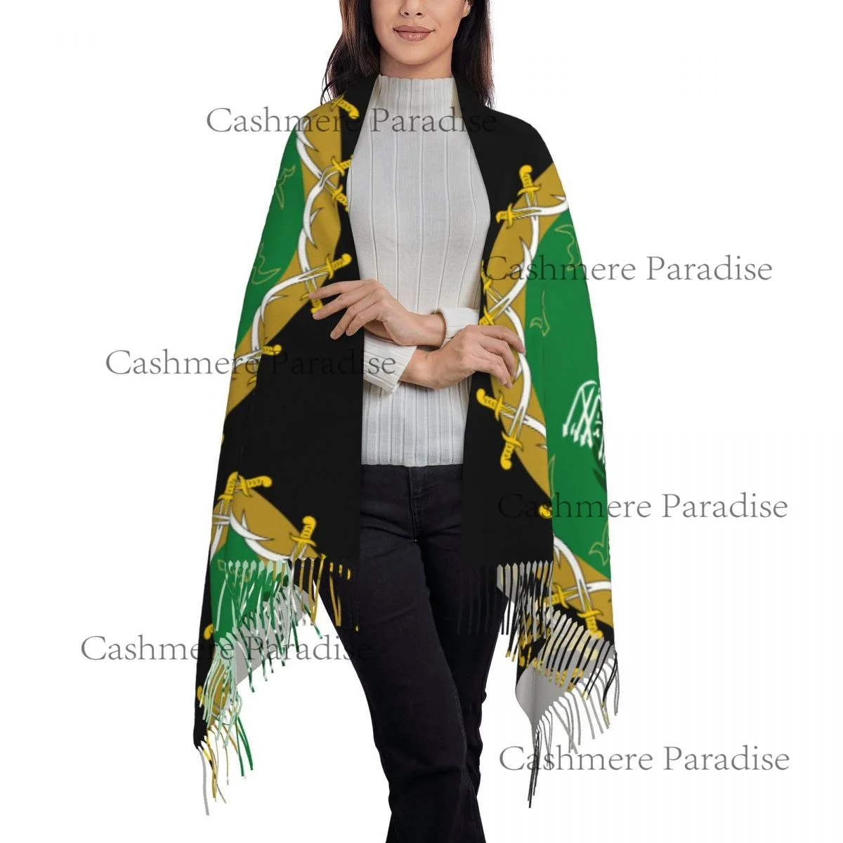 Saudi Arabia Flag Women's Soft Scarf Warm Soft Scarf Winter Halloween Shawl