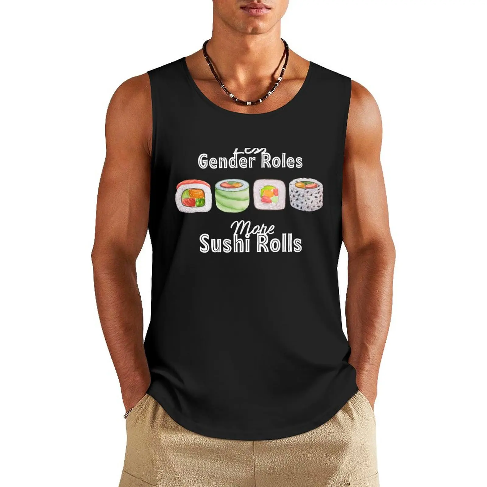 

More Sushi Rolls Tank Top bodybuilding for men Men's gym clothing Men's clothing