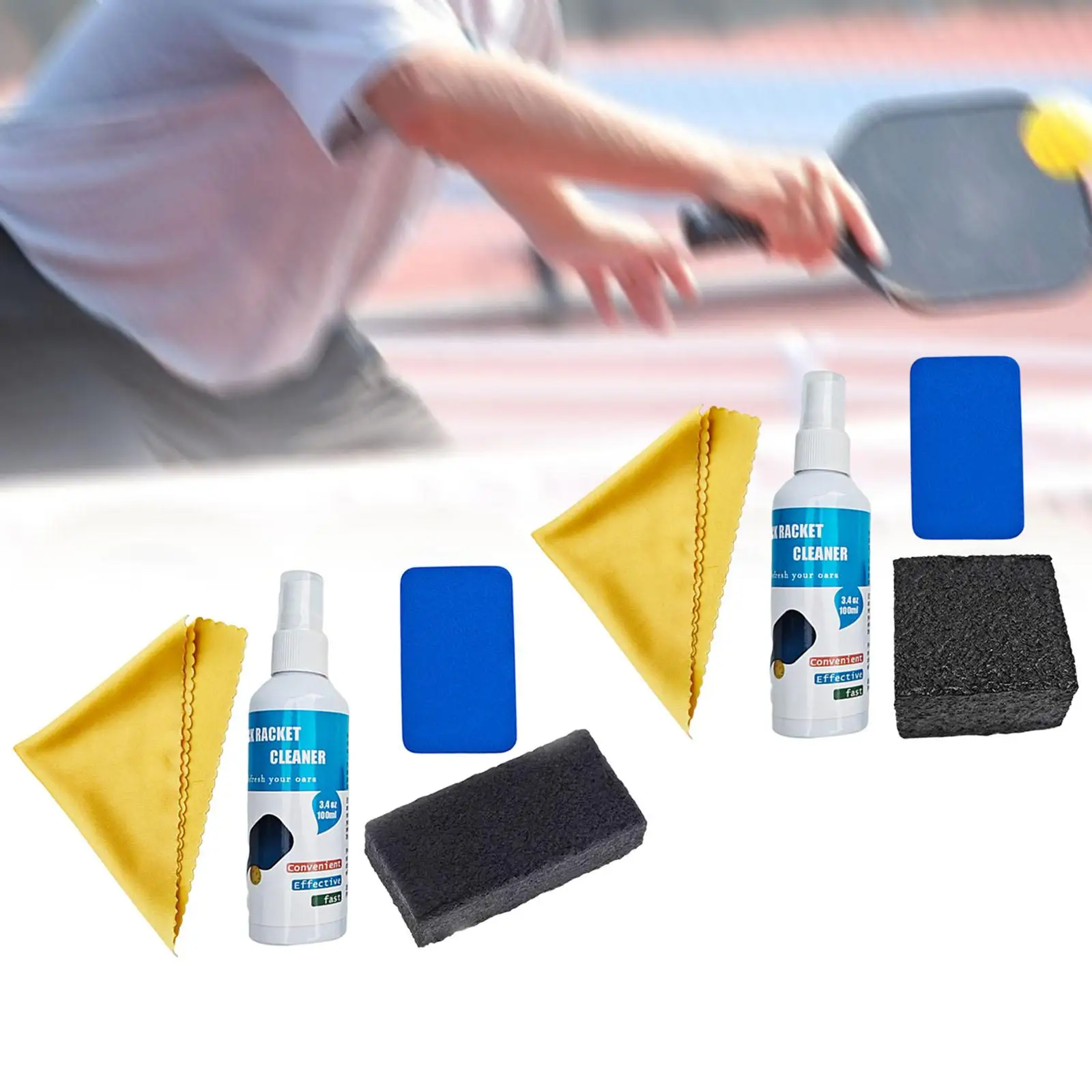 Pickleball Paddle Surface Cleaner Professional Racket Cleaning Kit Block Eraser for Paddle Shovel Babolat