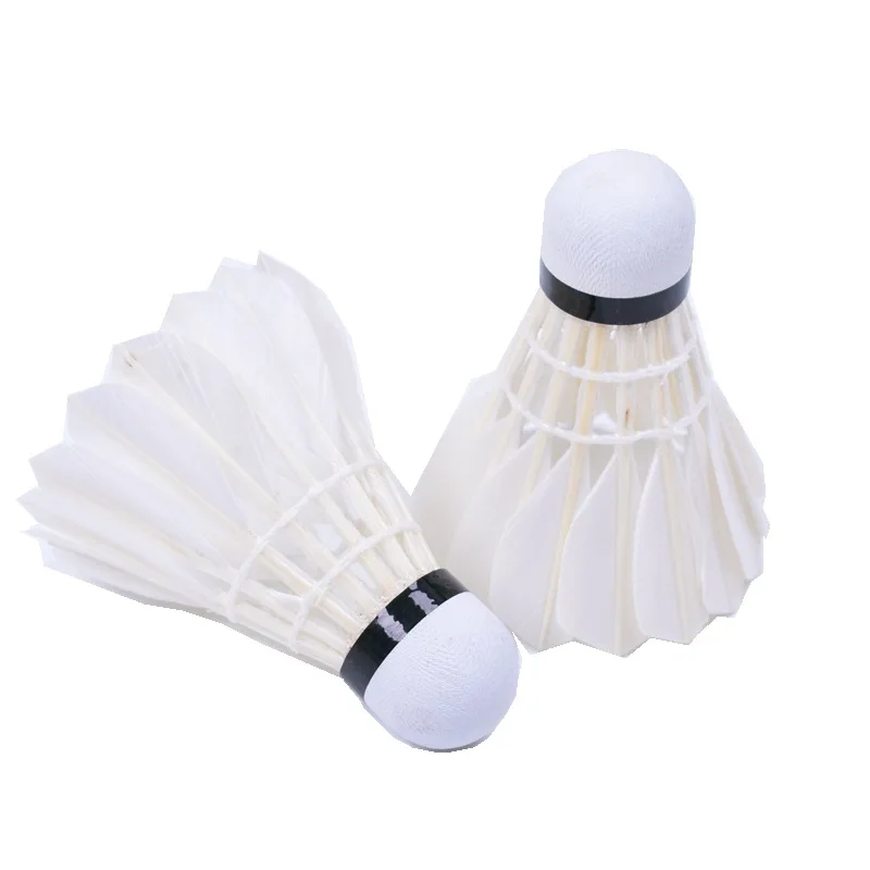 Pato durável pena badminton bolas para iniciantes, treinamento recreativo, acessível, 3pcs